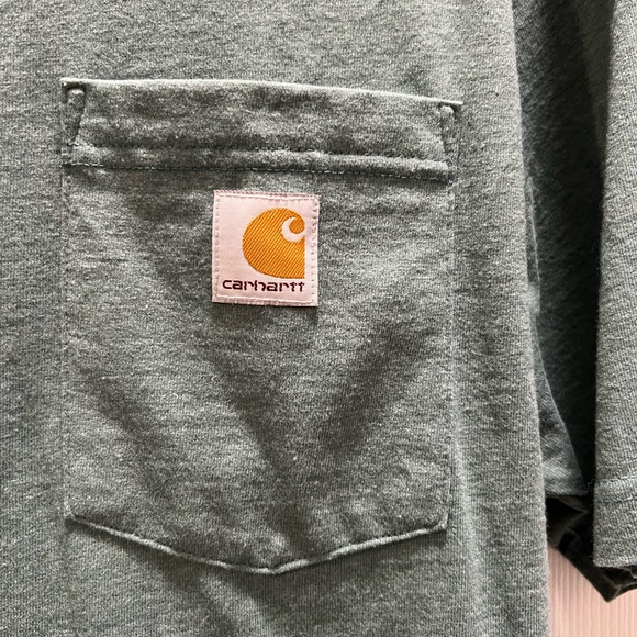 Carhartt Men's Light Green Short Sleeve Pocket Tee - Picture 2 of 4